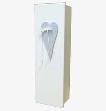 Nyckelskåp Hjärta Grå från Stig Andersson på ljus vägg