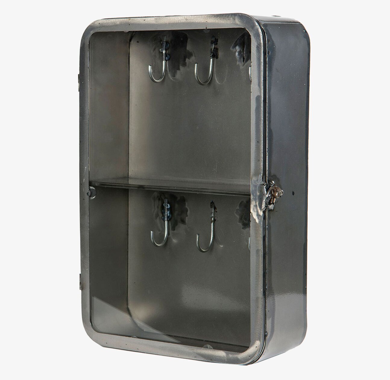 Nyckelskåp Rå Metall från A Lot Decoration på ljus vägg