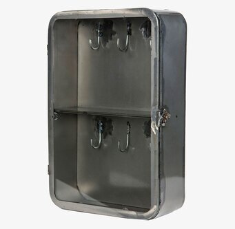 Nyckelskåp Rå Metall från A Lot Decoration på ljus vägg