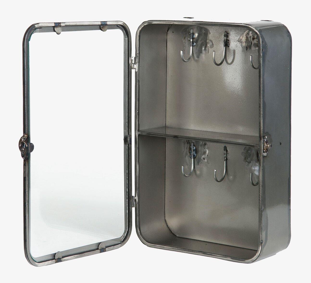 Nyckelskåp Rå Metall från A Lot Decoration med glasdörr