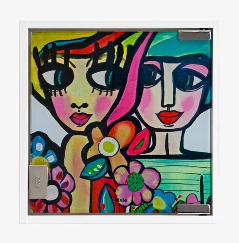 Nyckelskåp Längtansfull Vit från Dixie med färgglad design