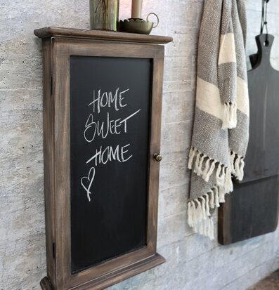 Nyckelskåp Med Griffeltavla - Antik Brun från Chic Antique