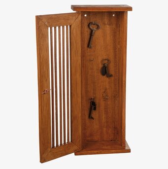 Nyckelskåp Trä Brun från Different Design med tre nycklar