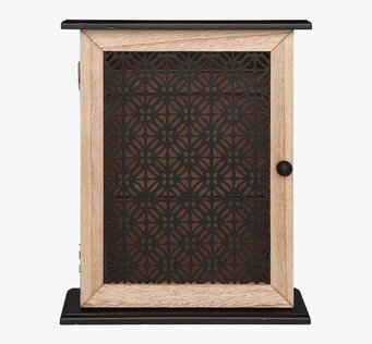 Bild av elegant nyckelskåp med geometriskt blommotiv