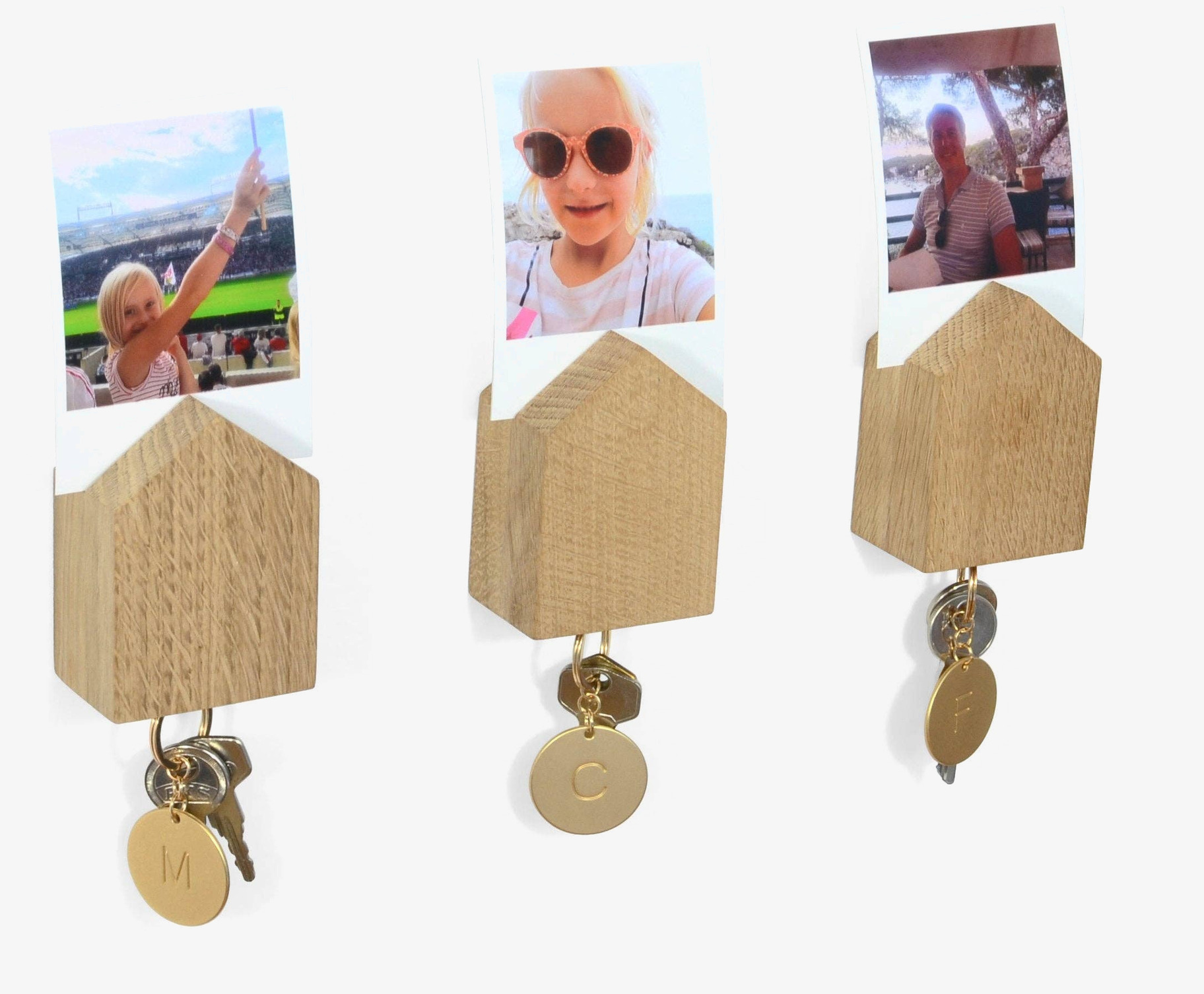 Nyckelhus 3-Pack Magnet Obehandlad Ek Natuhr Nyckelskåp Nyckelförvaring Nyckelhängare