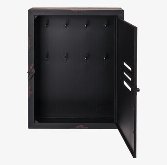 Bild av modernt svart nyckelskåp med praktisk design