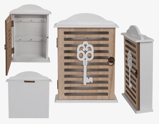 Nyckelskåp Vit/Natur Out of the blue Nyckelförvaring Nyckelhängare