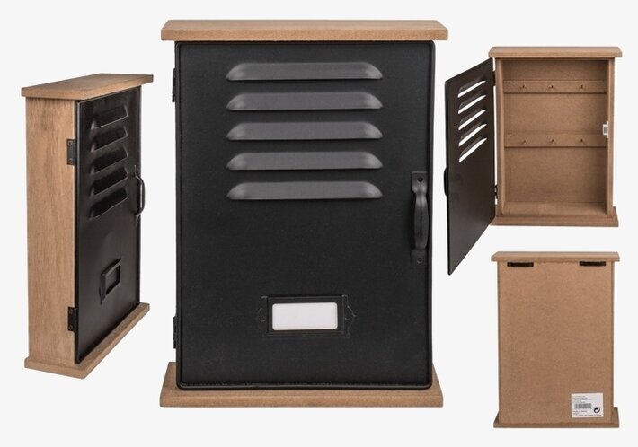 Nyckelskåp Svart/Natur Out of the blue Nyckelförvaring Nyckelhängare