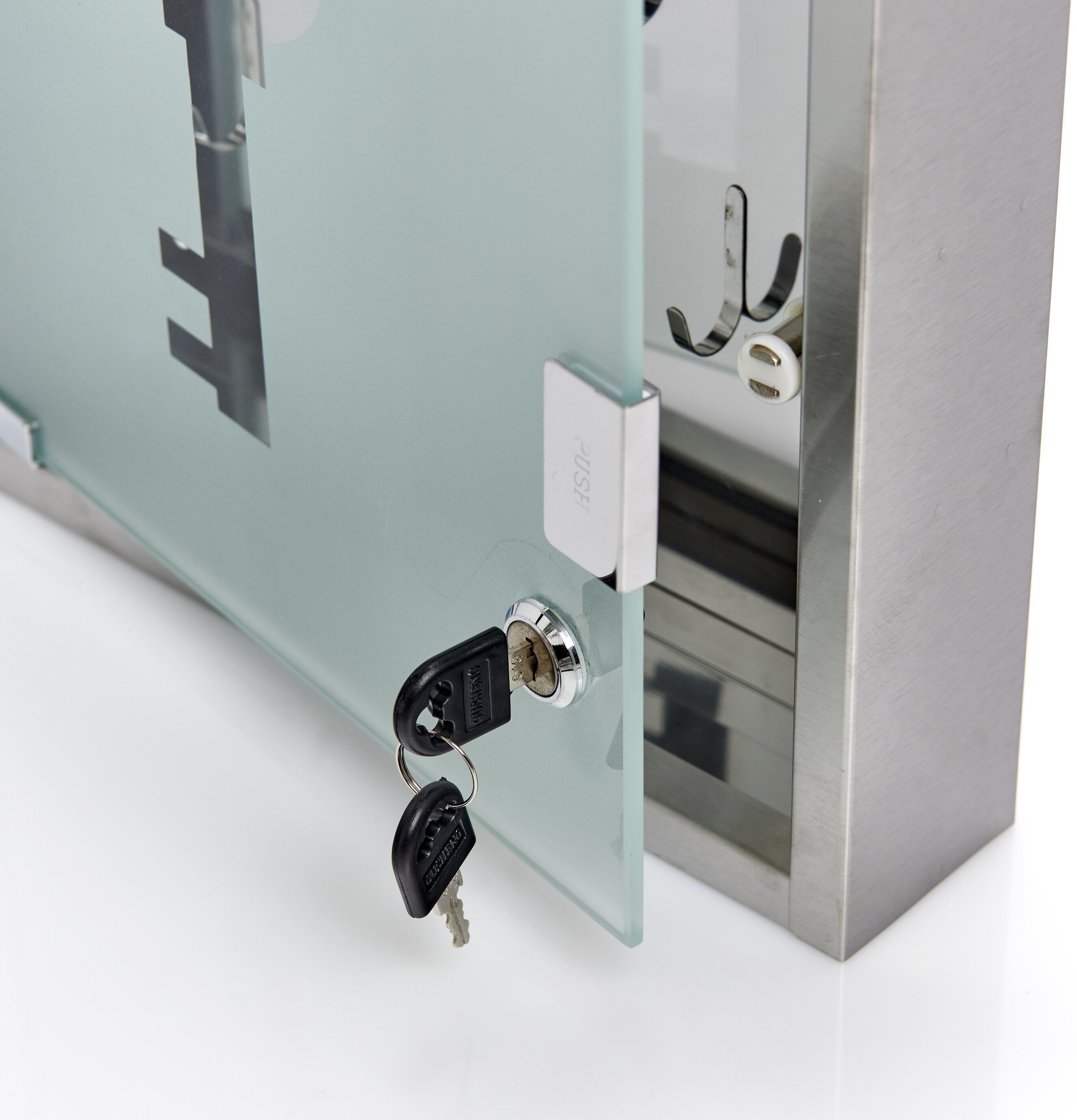Nyckelskåp Rostfritt Stål Zeller Nyckelförvaring Nyckelhängare