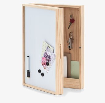 Bild av stilrent nyckelskåp med whiteboardfunktion