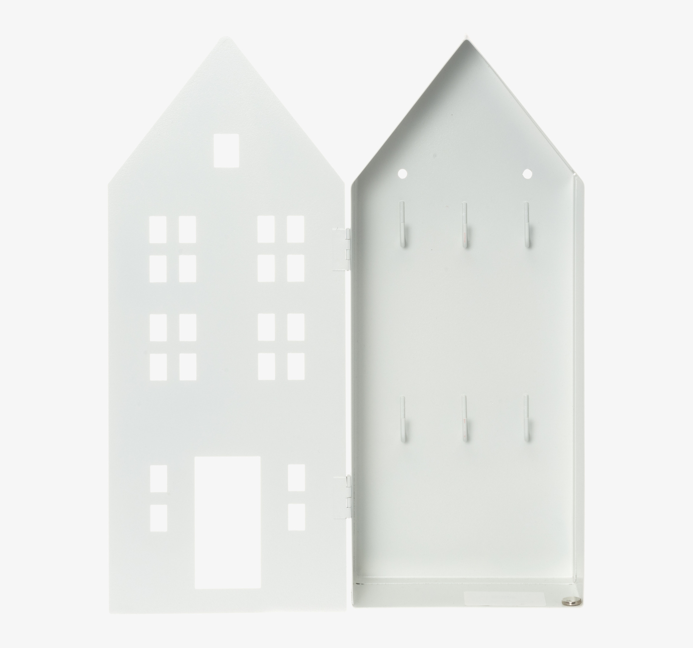 Bild av stilrent och funktionellt nyckelskåp i vitt