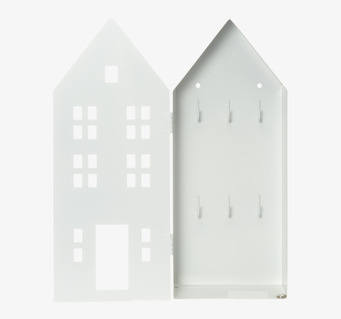 Bild av stilrent och funktionellt nyckelskåp i vitt