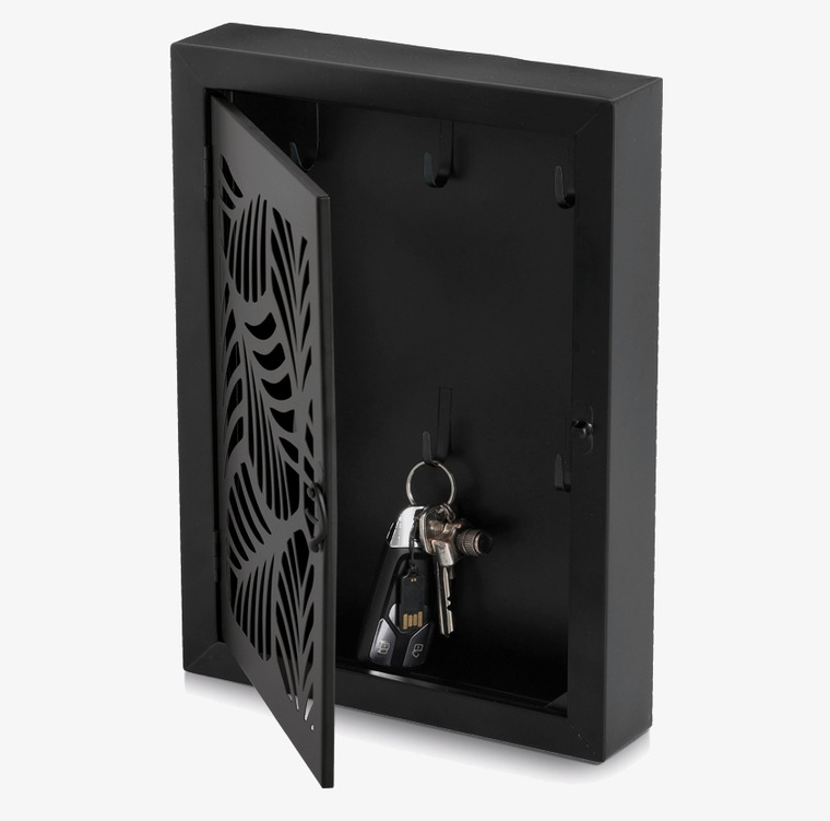 Nyckelskåp Leaves Svart Zeller Nyckelförvaring Nyckelhängare