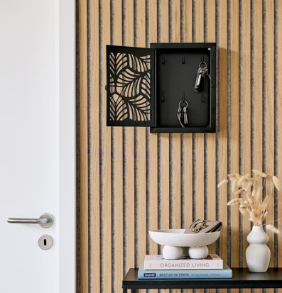 Nyckelskåp Leaves Svart Zeller Nyckelförvaring Nyckelhängare