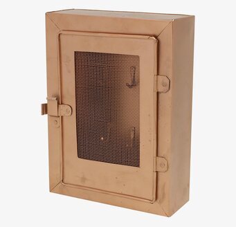 Nyckelskåp Koppar från Strömshaga med metallnät-panel