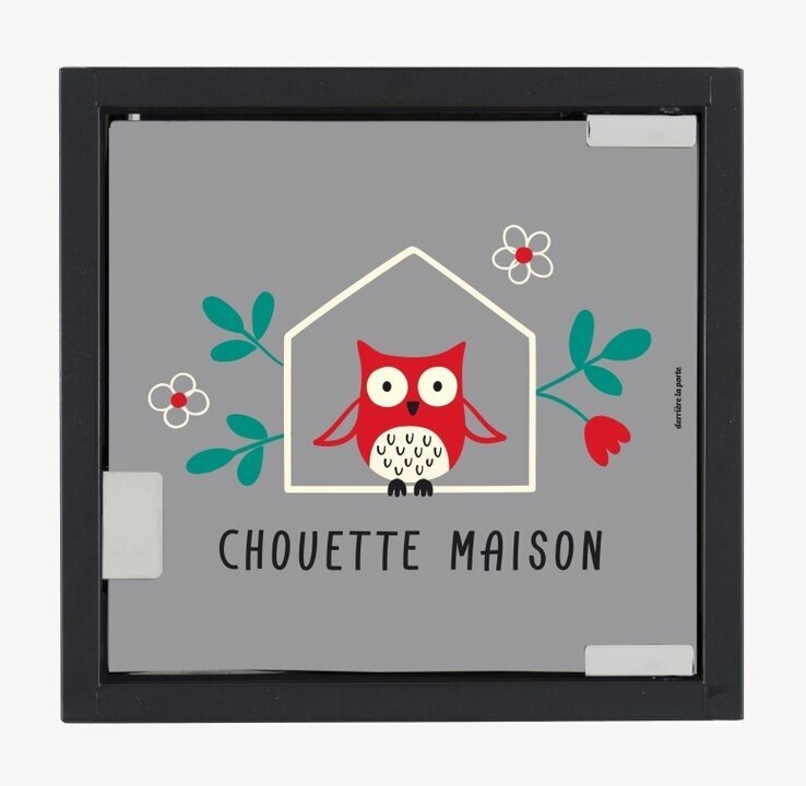 Nyckelskåp Uggla från Derrière la porte med färgglad design