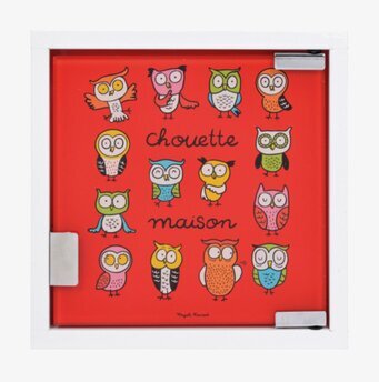 Nyckelskåp Ugglor Röd från Derriére la porte med ugglor