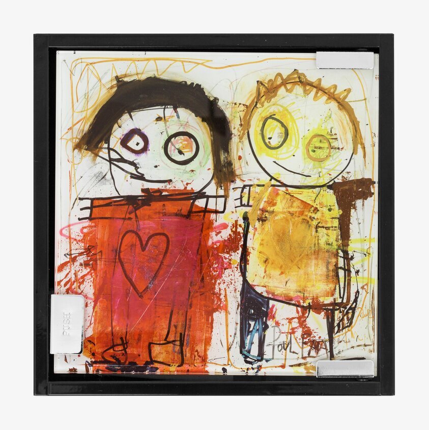 Nyckelskåp Du & Jag från Dixie med färgglad teckning